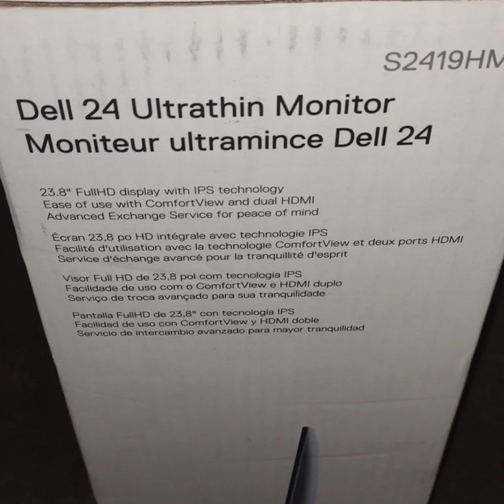 Dell S2419HM Ultrathin 24-inch 1920 x 1080 at 60 Hz HDMI / Analog 2 Audio Line-O